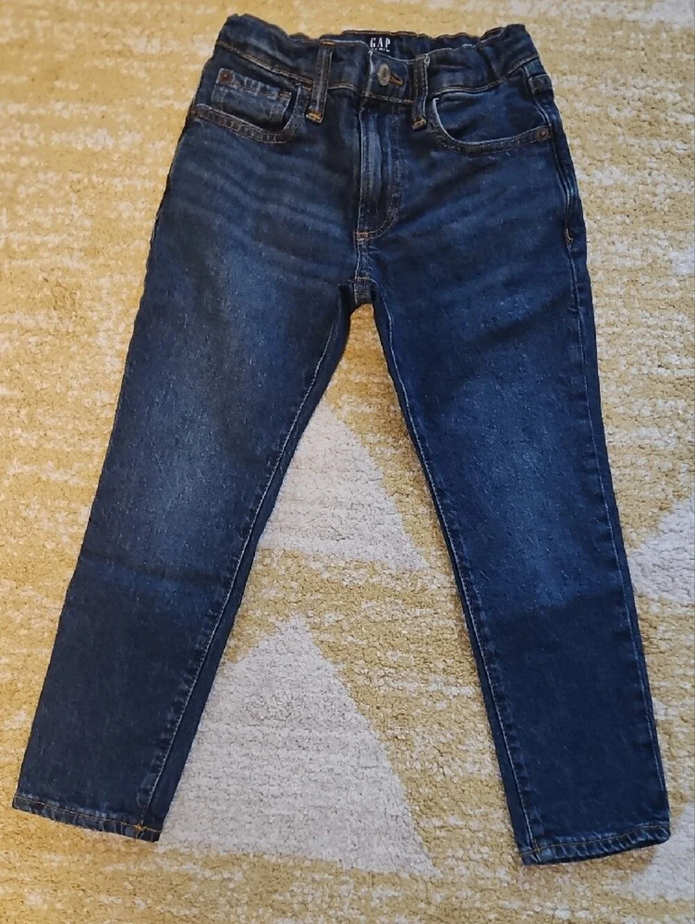 GAP Slim Taper Jeans in Indigo Blue with Contrast Stitching